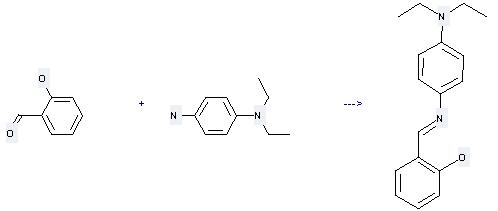 1,4-Benzenediamine,N1,N1-diethyl- can be used to produce 2-[(4-diethylaminophenyl)iminomethyl]phenol